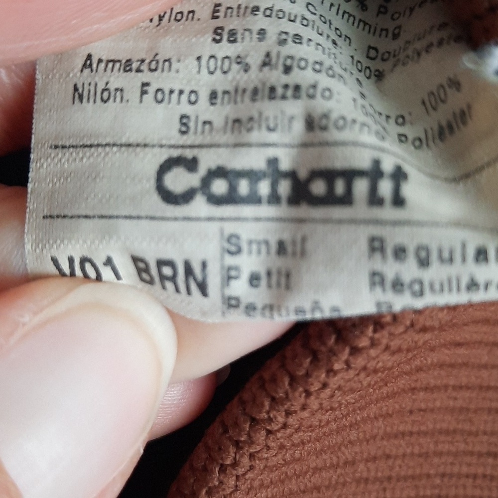 Vintage Y2K Carhartt Brown Duck Canvas Quilt Artic Lined Vest V01-BRN Size Small - Picture 11 of 14